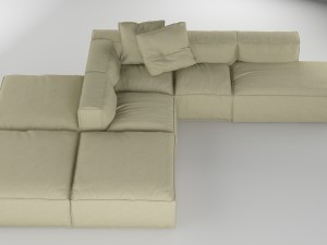 bonaldo peanut collection b01-b05 pillows 3D Model