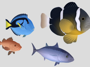 fish collection 04 ar-vr 3D Model