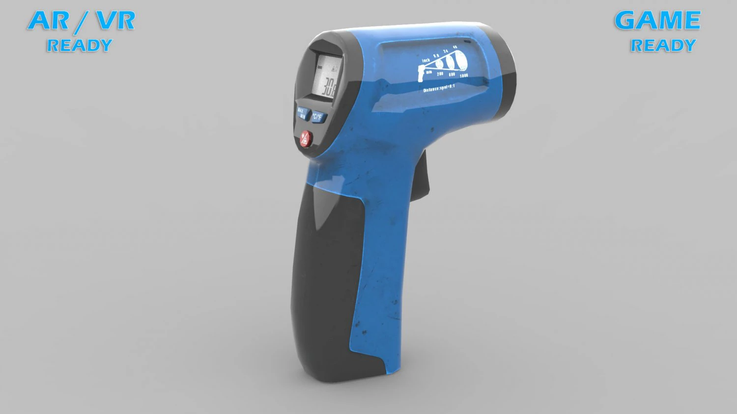infrared thermometer 01 3D Model .c4d .max .obj .3ds .fbx .stl .blend