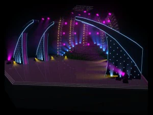 indoor stage - concert stage 3D Model