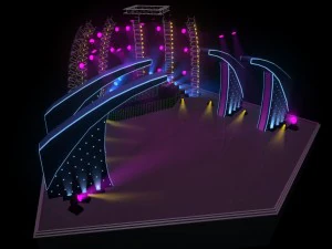 indoor stage - concert stage 3D Model