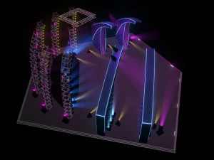 indoor stage - concert stage 3D Model