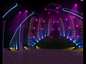 indoor stage - concert stage 3D मॉडल