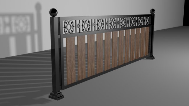 fence 3D Model .c4d .max .obj .3ds .fbx .stl .blend 