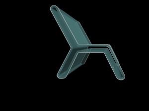 low poly conceptual modern bench Model 3D