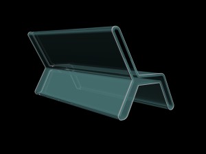 low poly conceptual modern bench Model 3D