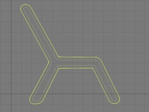 low poly conceptual modern bench Model 3D