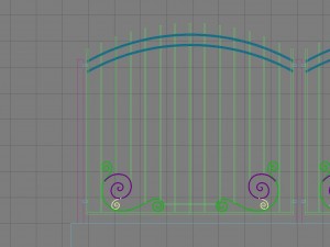 iron fence and gates Modelo 3D