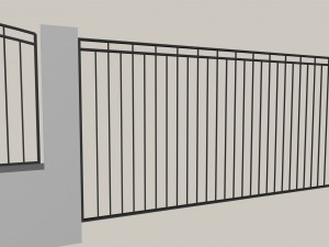 iron fence 3D 模型