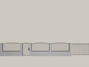 iron fence 3D 模型