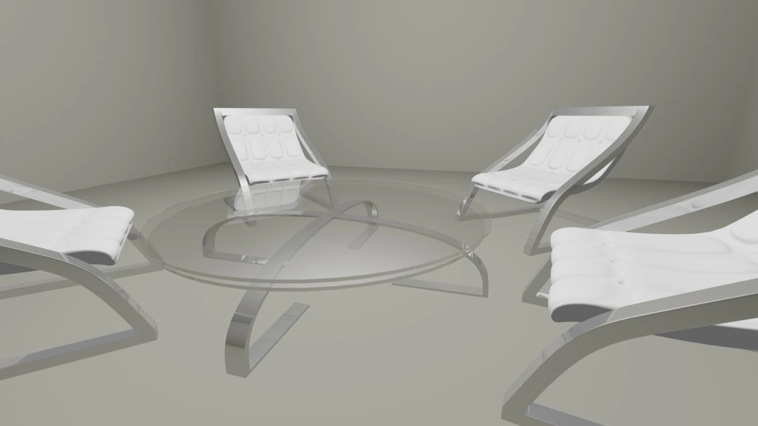 modern set of table with chairs 3D Model .c4d .max .obj .3ds .fbx .stl .blend 