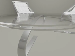 modern set of table with chairs 3D Model