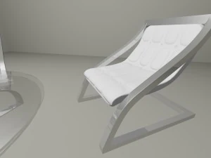 modern set of table with chairs 3D Model