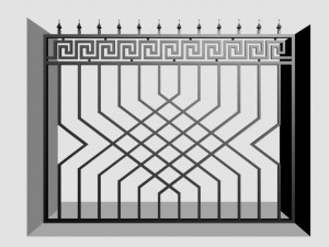 model of gates with fence for house and garden 3D 模型