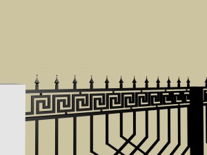 model of gates with fence for house and garden 3D 模型