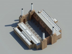 battersea power station - london 3D Model