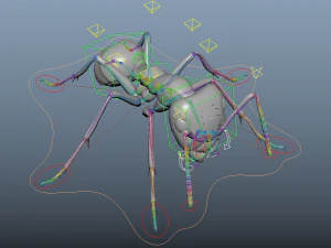 ant rigged 3D Model