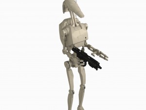battle droid rigged 3D Model