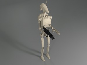 battle droid rigged 3D मॉडल