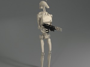 battle droid rigged 3D मॉडल