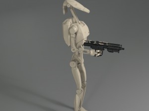battle droid rigged 3D मॉडल