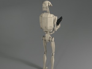 battle droid rigged 3D मॉडल