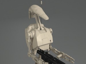 battle droid rigged 3D मॉडल