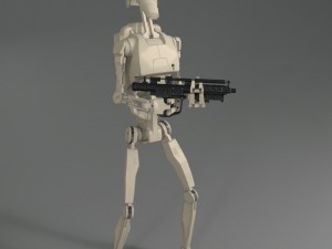 battle droid rigged 3D मॉडल