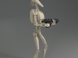 battle droid rigged 3D मॉडल