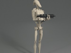 battle droid rigged 3D मॉडल