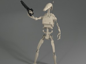 battle droid rigged 3D मॉडल