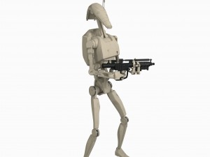 battle droid rigged 3D मॉडल