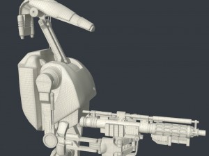 battle droid rigged 3D मॉडल