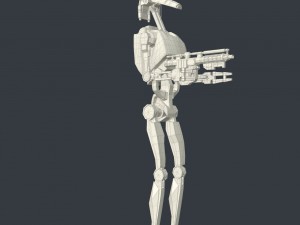 battle droid rigged 3D मॉडल