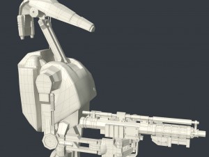 battle droid rigged 3D मॉडल