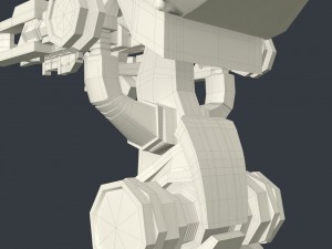 battle droid rigged 3D मॉडल