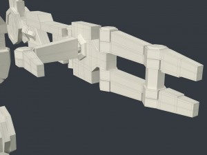 battle droid rigged 3D मॉडल