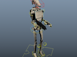 battle droid rigged 3D मॉडल