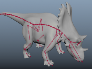 uthaceratops rigged Modello 3D