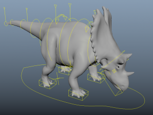uthaceratops rigged Modello 3D
