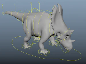 uthaceratops rigged 3D Model