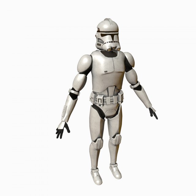 clone trooper rigged 3D 모델 .c4d .max .obj .3ds .fbx .stl .blend 