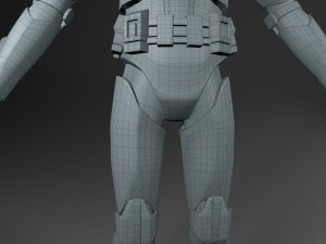 clone trooper rigged 3D 모델