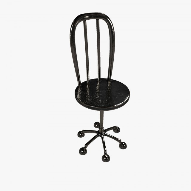 metallic chair 3D Model .c4d .max .obj .3ds .fbx .stl .blend 