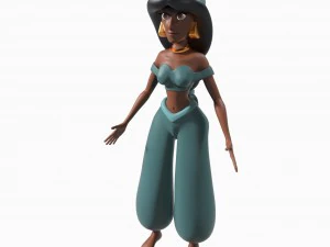 Prinzessin Jasmin manipuliert 3D Modell