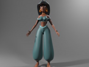 princess jasmine rigged Modello 3D