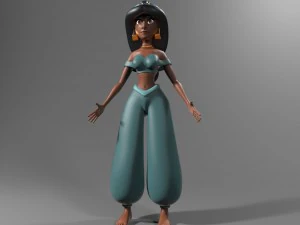 princess jasmine rigged 3D Model