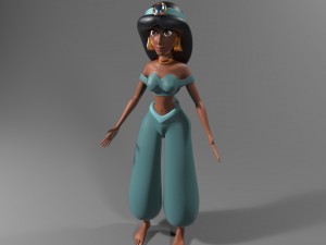 princess jasmine rigged Modello 3D