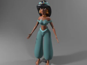 princess jasmine rigged 3D Model
