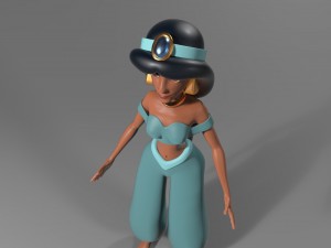 princess jasmine rigged Modello 3D